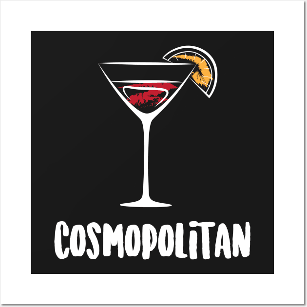 Cosmopolitan Cocktail Drink Wall Art by Suniquin